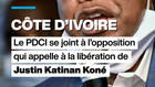 Côte d'Ivoire : l'opposition appelle à la libération de Justin Katinan Koné