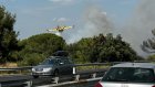 Incendie dans l'Hérault: l'autoroute A9 fermée dans les deux sens entre Sète et Agde