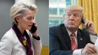 Droits de douane: bon échange téléphonique dimanche entre von der Leyen et Trump