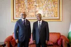 Côte d’Ivoire : Alassane Ouattara échange avec Serge Ekué (BOAD)