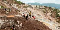 En RDC, les images de la mine de Rubaya après un glissement de terrain meurtrier
