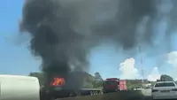 Autoroute Tunis-Hammamet : Un camion prend feu