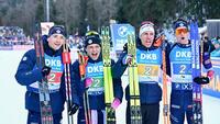 Biathlon: une victoire et de la confiance pour les Français en relais avant les JO
