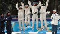 JO: le relais féminin en or, 5e titre olympique pour le biathlon français