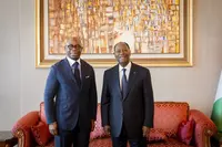 Côte d’Ivoire : Alassane Ouattara échange avec Serge Ekué (BOAD)