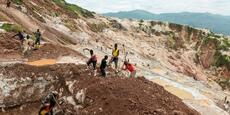 En RDC, les images de la mine de Rubaya après un glissement de terrain meurtrier