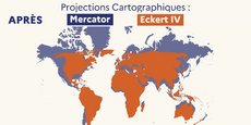 La France abandonne la projection cartographique dite « de Mercator » et demande une représentation du monde plus&nbsp;(…)