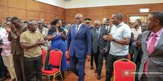 Le Chef de l'État échange avec la diaspora gabonaise en République de Guinée