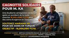 Cagnotte solidaire pour M. Ka : une étudiante paralysée après un accident cherche 16 millions FCFA pour se soigner&nbsp;(…)