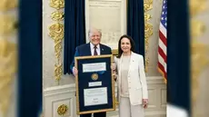 María Corina Machado offre sa médaille du Nobel à Trump