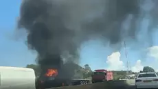 Autoroute Tunis-Hammamet : Un camion prend feu