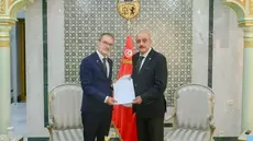 Nafti reçoit les lettres de créance du nouvel ambassadeur belge