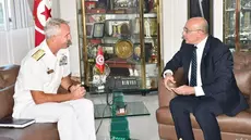 Khaled Sehili reçoit le commandant de la Sixième flotte américaine