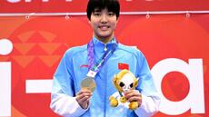 Natation: la pépite chinoise Yu Zidi, 13 ans, prête à faire sensation aux JO de Los Angeles 2028