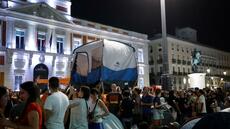Droit au logement: des manifestants campent dans le centre de Madrid