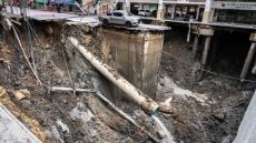 Thaïlande: une route s'effondre à Bangkok, des habitants forcés d'évacuer