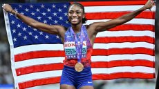 Athlétisme: Jefferson-Wooden et Seville sur le trône du 100 m, la surprise Gressier sur 10.000 m