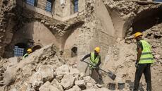 A Gaza, des Palestiniens profitent de la trêve pour restaurer un site historique endommagé