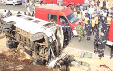 Accident de la route à Tivaouane : 21 personnes blessées dans un car Ndiaga-Ndiaga