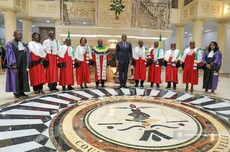 Le Président de la République prend part à la cérémonie de prestation de serment des neuf juges constitutionnels