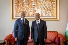Côte d’Ivoire : Alassane Ouattara échange avec Serge Ekué (BOAD)