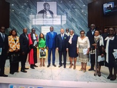 Le Chef de l'État inaugure le pôle pédagogique CTRI et l'auditorium Pierre-Louis Agondjo Okawé à l'UOBO.