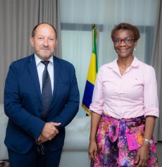 Philippe Millet reçu en audience par Louise Mvono - Ministre de la Planification et de la Prospective