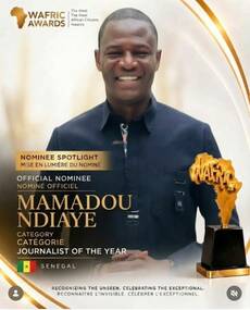WAFRIC Awards 2026 : Le journaliste sénégalais Mamadou Ndiaye officiellement nominé dans la catégorie « Journaliste&nbsp;(…)
