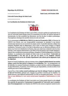 CESL dénonce la non-ouverture du campus social et menace de durcir le ton